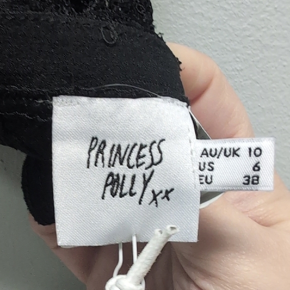 NWT Princess Polly Marly Bralette Black Lace Size 6 - Picture 4 of 7